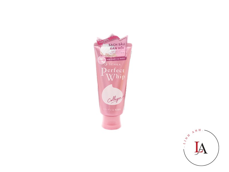 Sữa rửa mặt Senka Perfect whip Hồng collagen in 120g